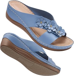 Wedge Sandals for Women: Summer Dressy Slides Cushioned Shoes