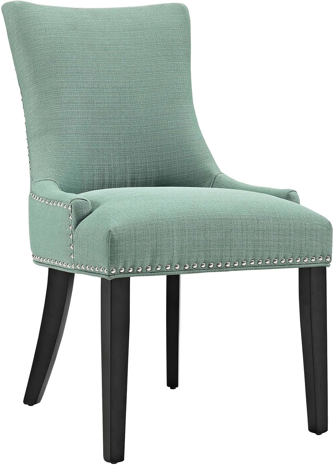 Lowest Price Modway Marquis Modern Upholstered Fabric Dining Chair with Nailhead Trim in Laguna