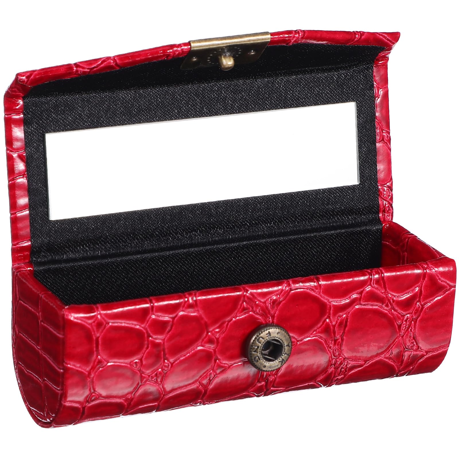 Lipstick Case Portable Lipstick Holder with Mirror Stylish Pu Leather Organizer for Travel Compact Design for Purse-image-16