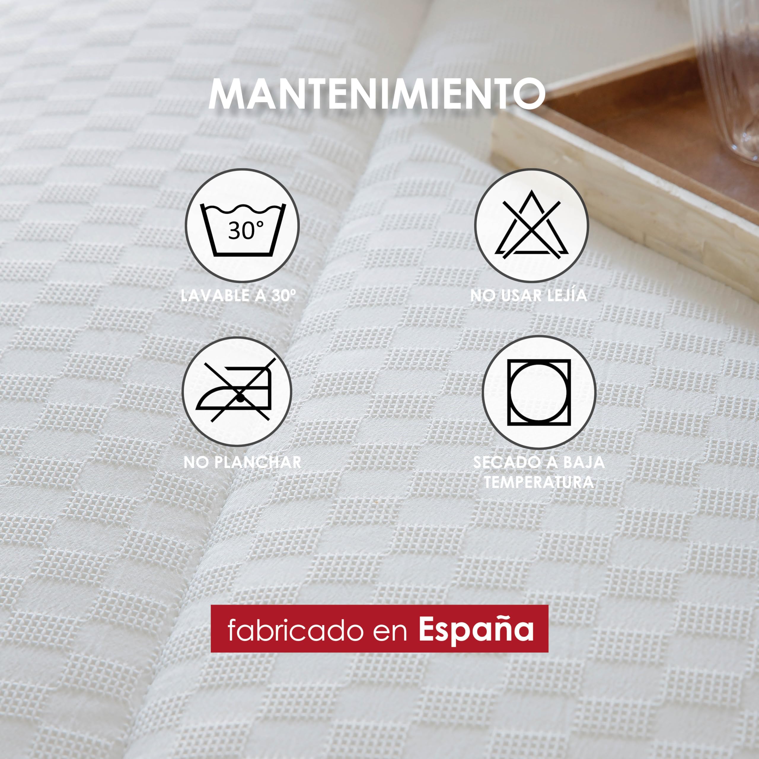 Antilo - Colcha de Invierno - Bouti Modelo Ilian - Color Natural - Cama 150 (250x270cm)
