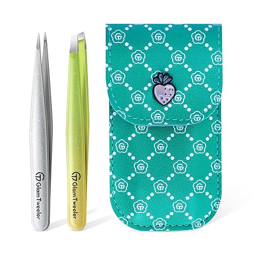 Expert Slant and Point Tip Tweezer Set with Exclusive Storage