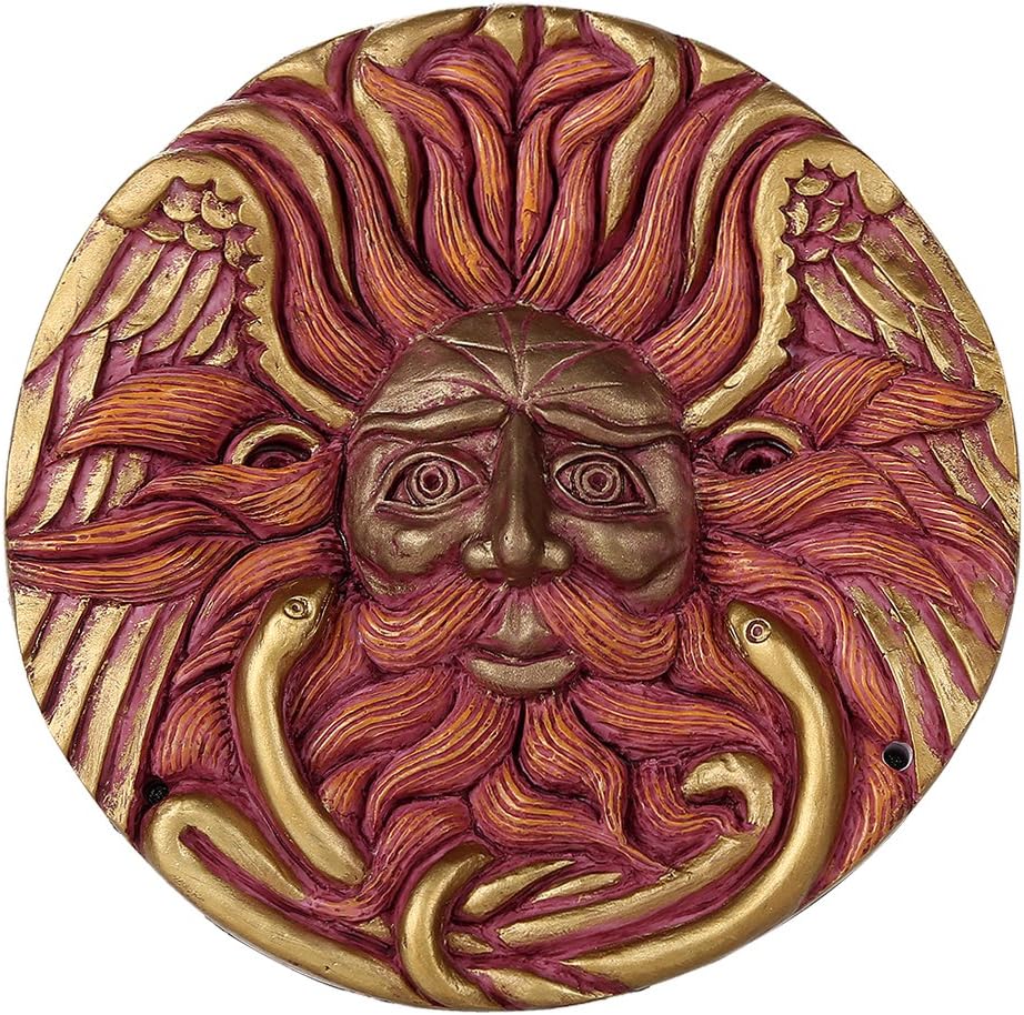 Belenos Sun God Round Wall Plaque Designed by Oberon Zell 5.75 Inches Diameter