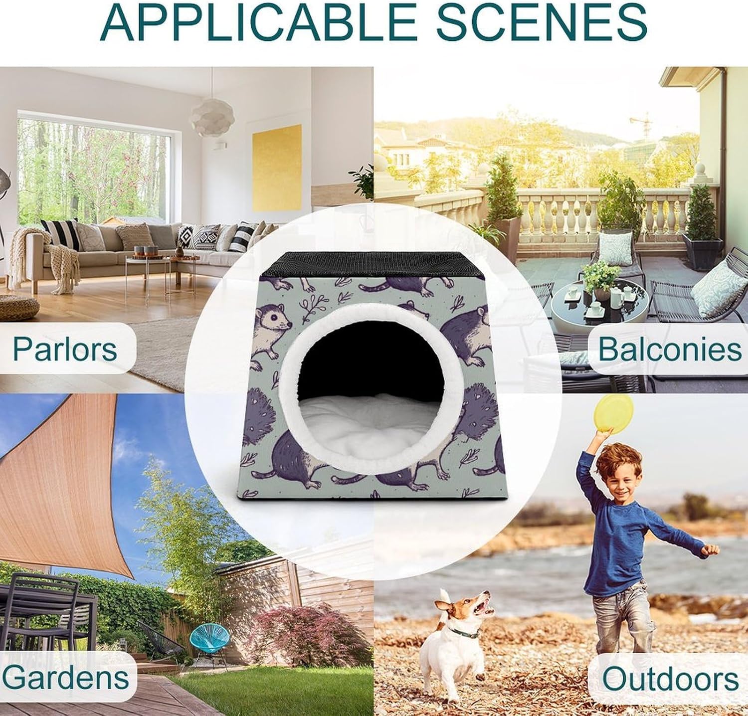 Dog House for Small Dogs，Indoor Dog House，Opossum Cat Tent Indoor，Suitable for Outdoor/Indoors Cats and Dogs(13.8"x13.8"x11.8")