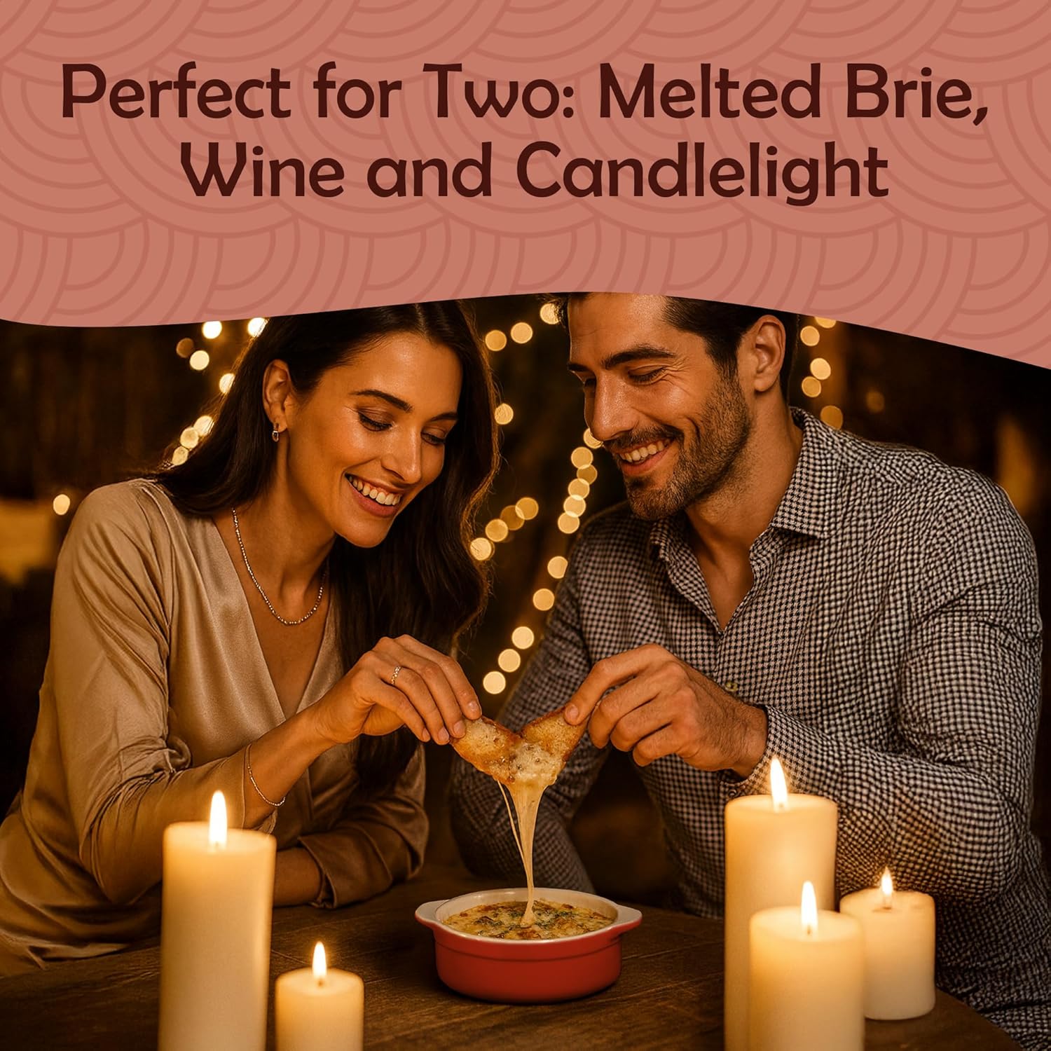 Muldale Brie Baker with Lid and Spreader - Camembert Baker Crock in Red - Free from Lead Ceramic Baking Dish - 5.5” - Fits Standard Camembert Wheel