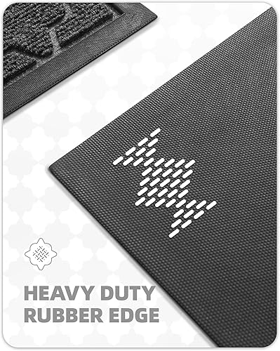 Miniatura 7 de Color&Geometry Tapete de bienvenida para puerta de exterior, 35 x 59 pulgadas, tapete de goma resistente antideslizante e impermeable, tapete de