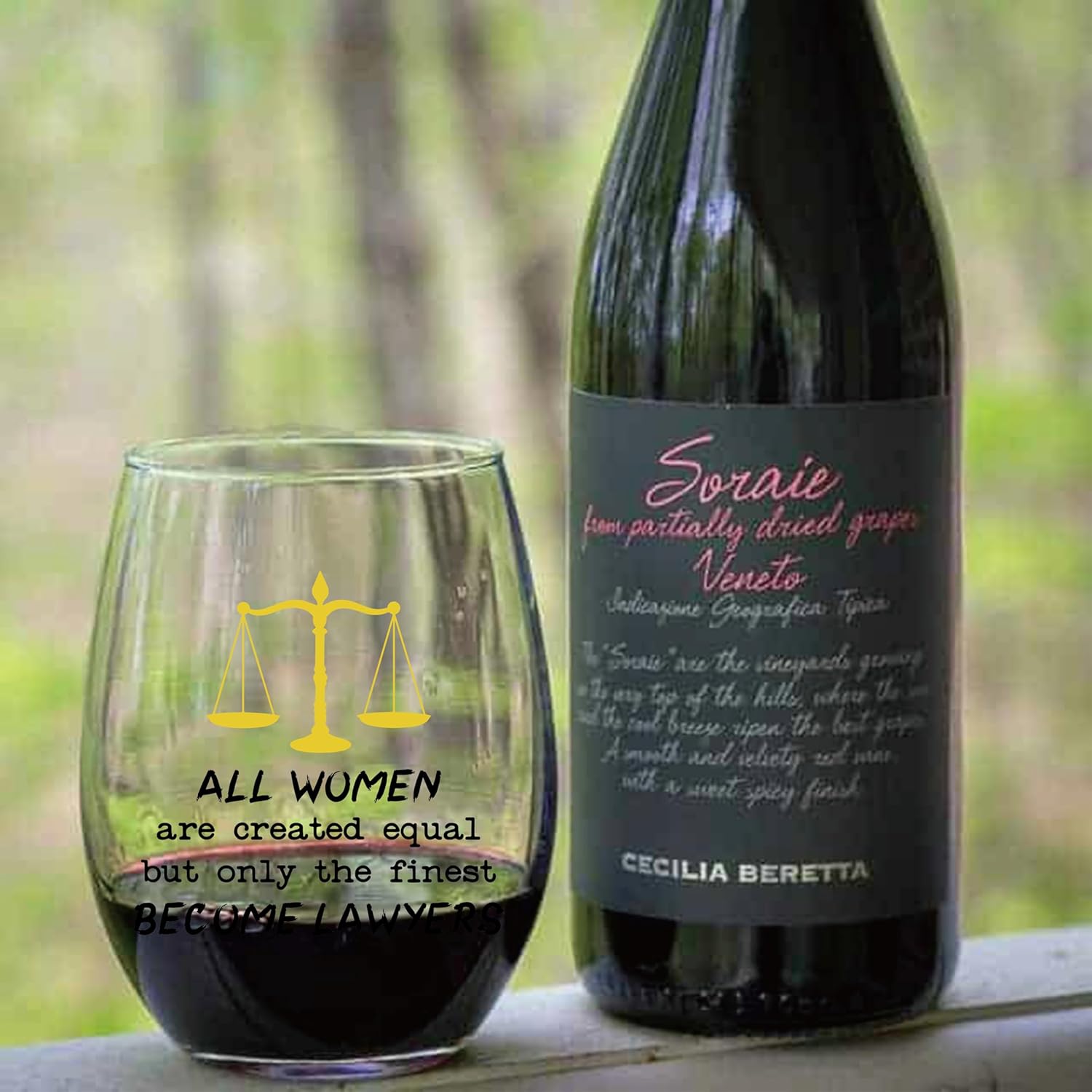 AGMDESIGN All Women Are Created Equal But Only the Finest Become Lawyers Funny Wine Glass with Gift Box, Law Graduation Gift for Women, Gifts for JD Lawyer Graduate - Image 5