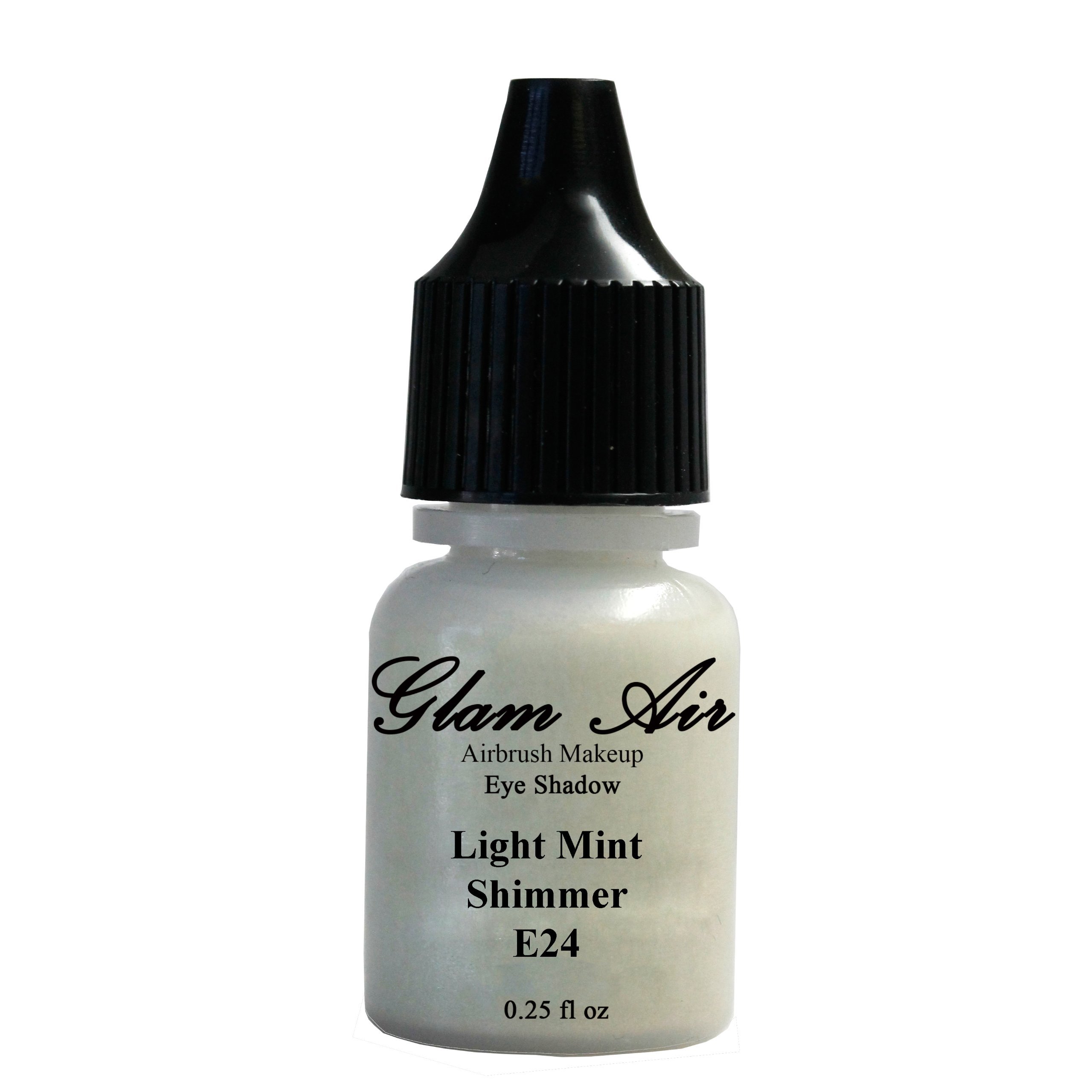 Glam Air Airbrushsh Eye Shadow Colors Water-based 0.25 Fl. Oz. Bottles of Eyeshadow(Choose Your Colors From Menu) (E24- LIGHT MINT SHIMMER)