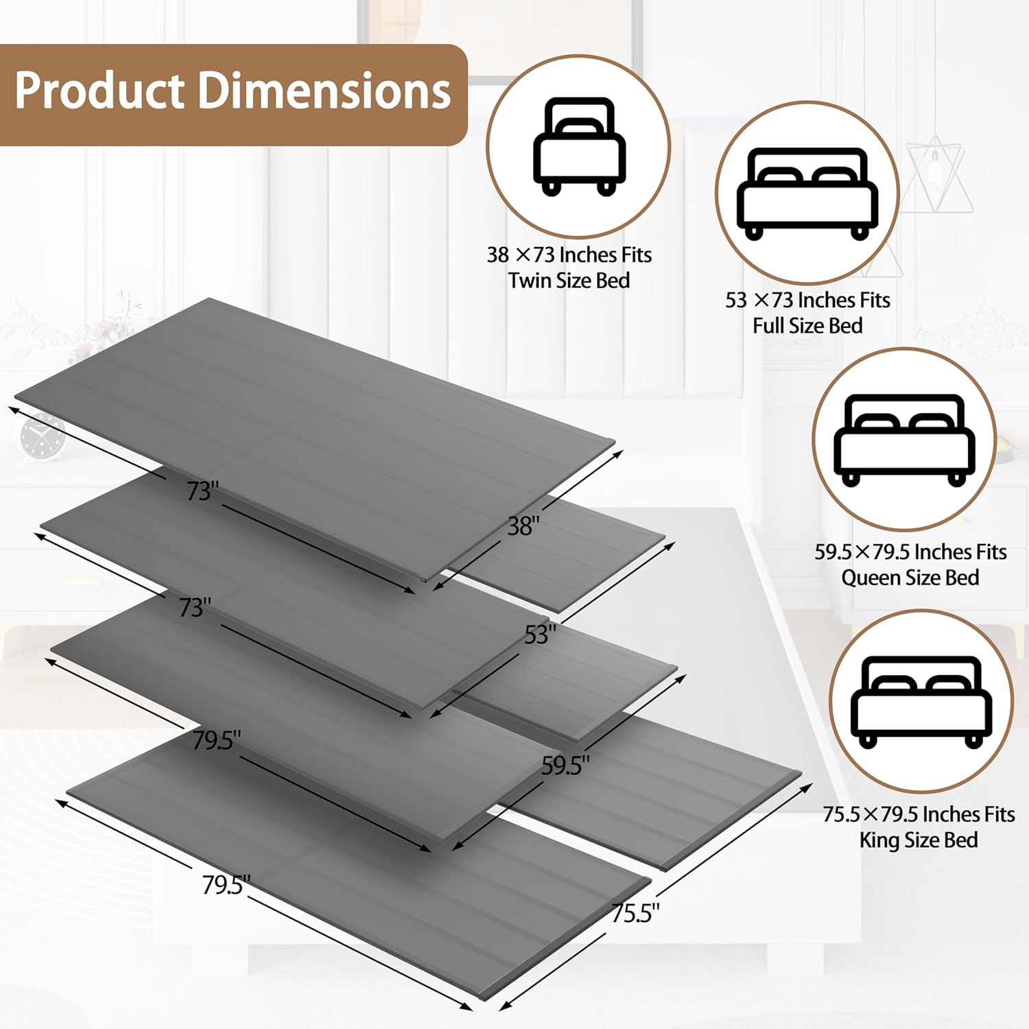 Metal Queen Bed Slats Bunkie Board for Under Mattress Support with Cover，Heavy Duty Replacement Bed Slats for Queen Size Bed Frame