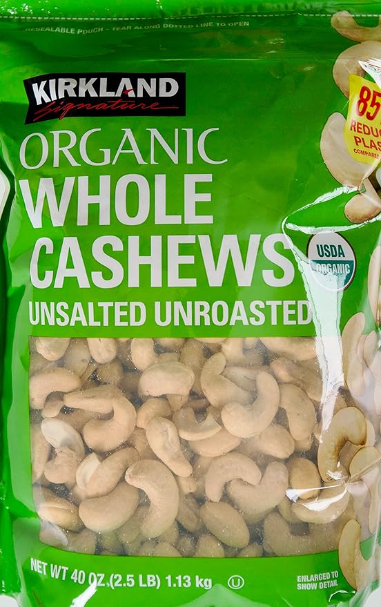 Kirkland Signature Organic Whole Cashews Unsalted