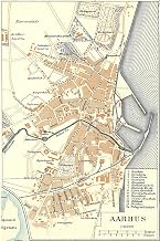 Aarhus Denmark Map Journal: Vintage Map Notebook