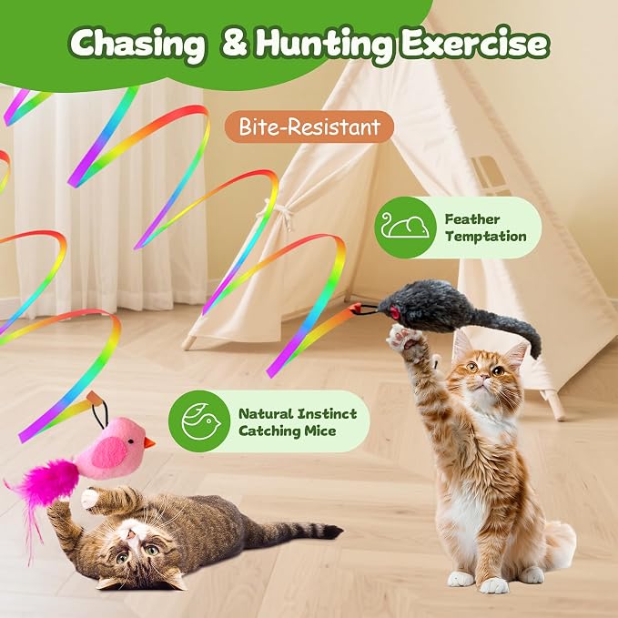 Juguete Interactivo Electrónico Para Gatos PANRIO Blanco miniatura 8