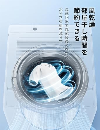 COMFEE' Fully Automatic Washer, 5.5kg, for 1-3 People, Single Living, Stainless Steel Tank, Air Dry, Reservation Function, Room Drying, Glass Door, Compact, Home Appliance, Water Saving, Quiet Design