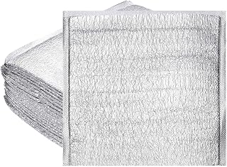 PATIKIL Reusable Insulation Bags, (10 x 10 Inch, Silver) (20 Pcs), Foil Thermal Box Liners Metalized Liners Waterproof Insulated Shipping Package, Suit for - Lunch Food Bento/Camping