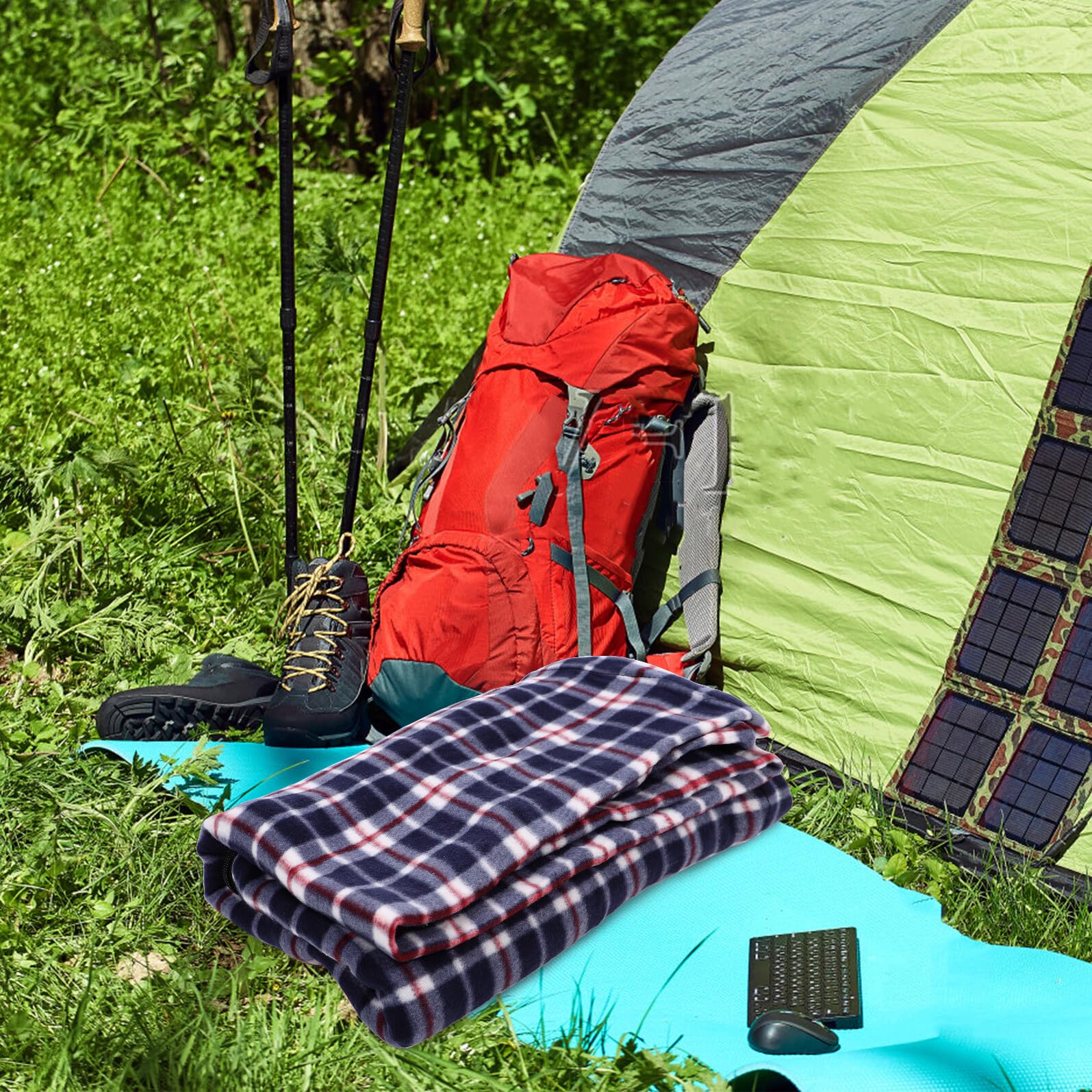 GALPADA Leichter Warm und Komfortabel Fleece Schlafsack für Erwachsene Vielseitiger Outdoor und Indoor Schlafsack für Wandern und Picknicks