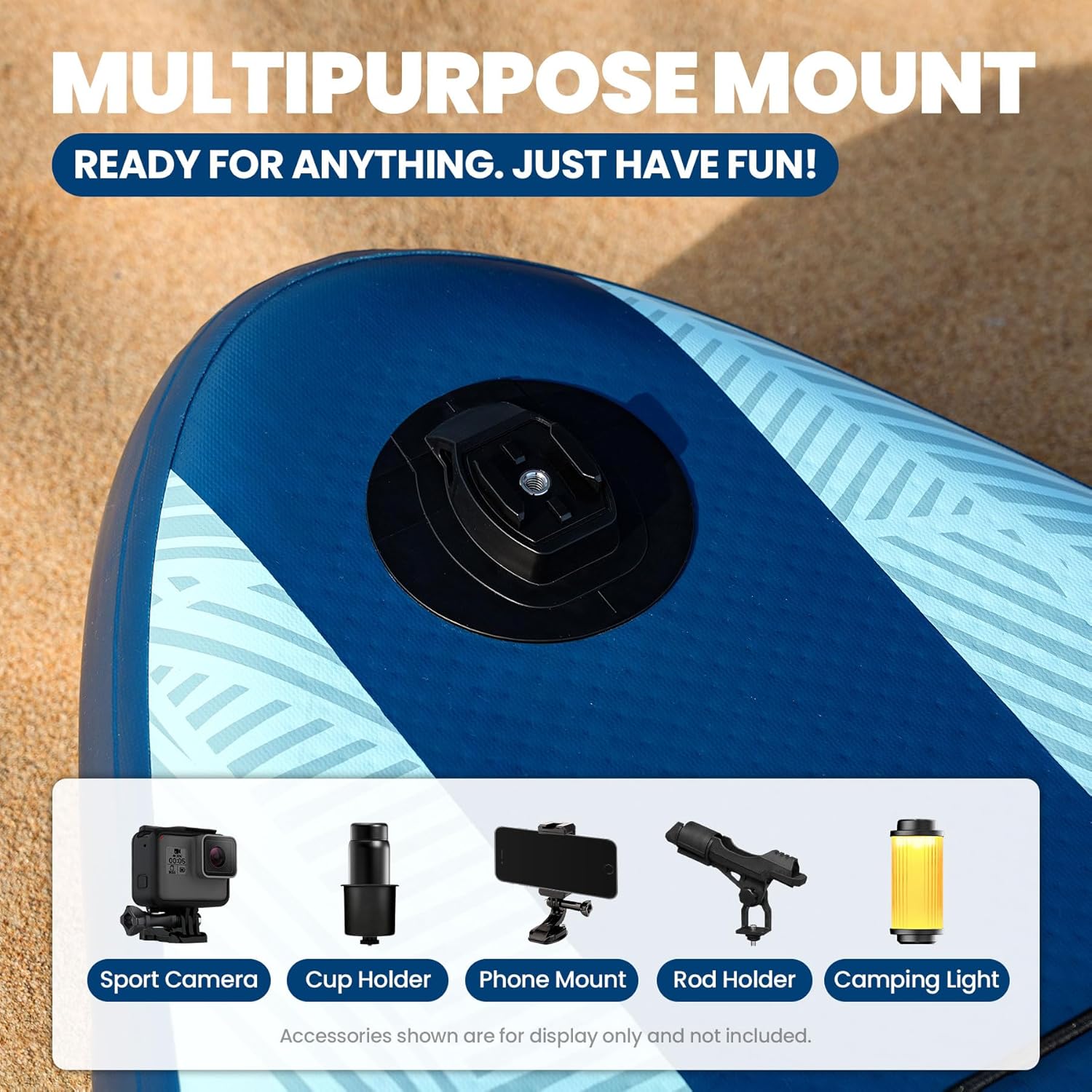 Inflatable Stand Up Paddle Board with SUP Accessories,Inflatable Paddle Boards for Adults & Youth, Anti-Slip EVA Deck,Wide Stance,Dual Action Pump,108L Backpack - Image 4