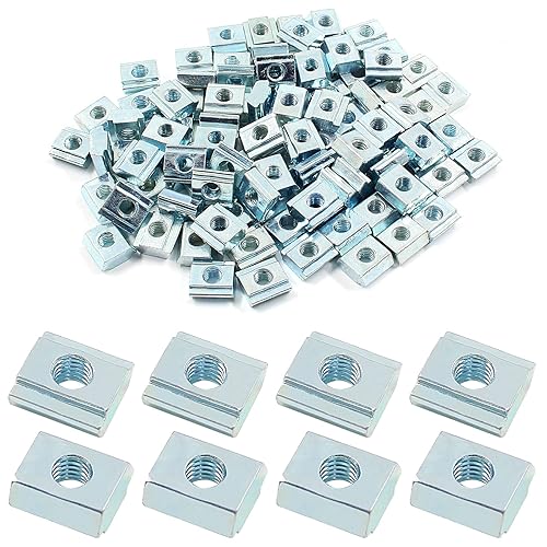 Miniatura 16 de 100 tuercas deslizantes en T serie 20 M3, tuercas deslizantes en T de cabeza de martillo para ranura en T para perfil de extrusión de aluminio serie