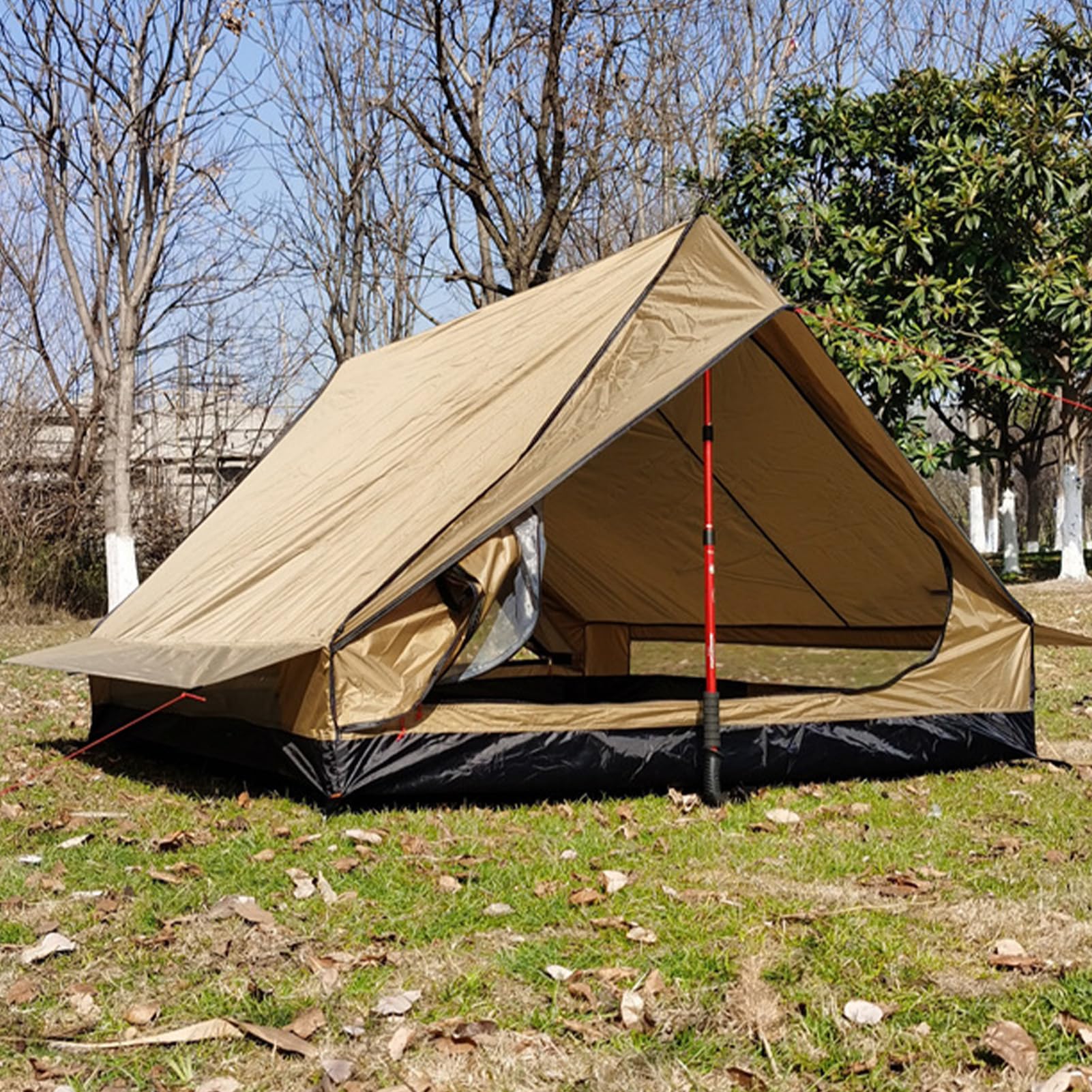 Tenda Impermeabile Impermeabile Resistente alle Intemperie Antipioggia | Rifugio da Escursionismo Senza Pali per Campeggio Escursionismo Backpacking Outdoor Sopravvivenza e Caccia