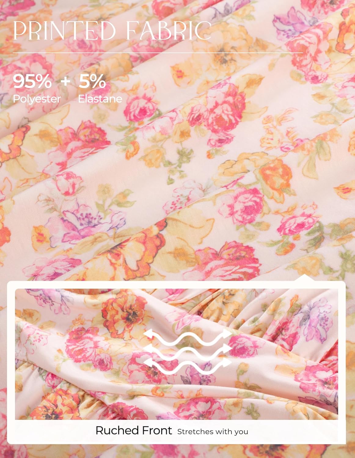 GRACE KARIN 2025 Women's Summer Floral Print Dress Sleeveless Casual Flowy Sundress A Line Ruffle Wedding Guest Outfit - Image 6