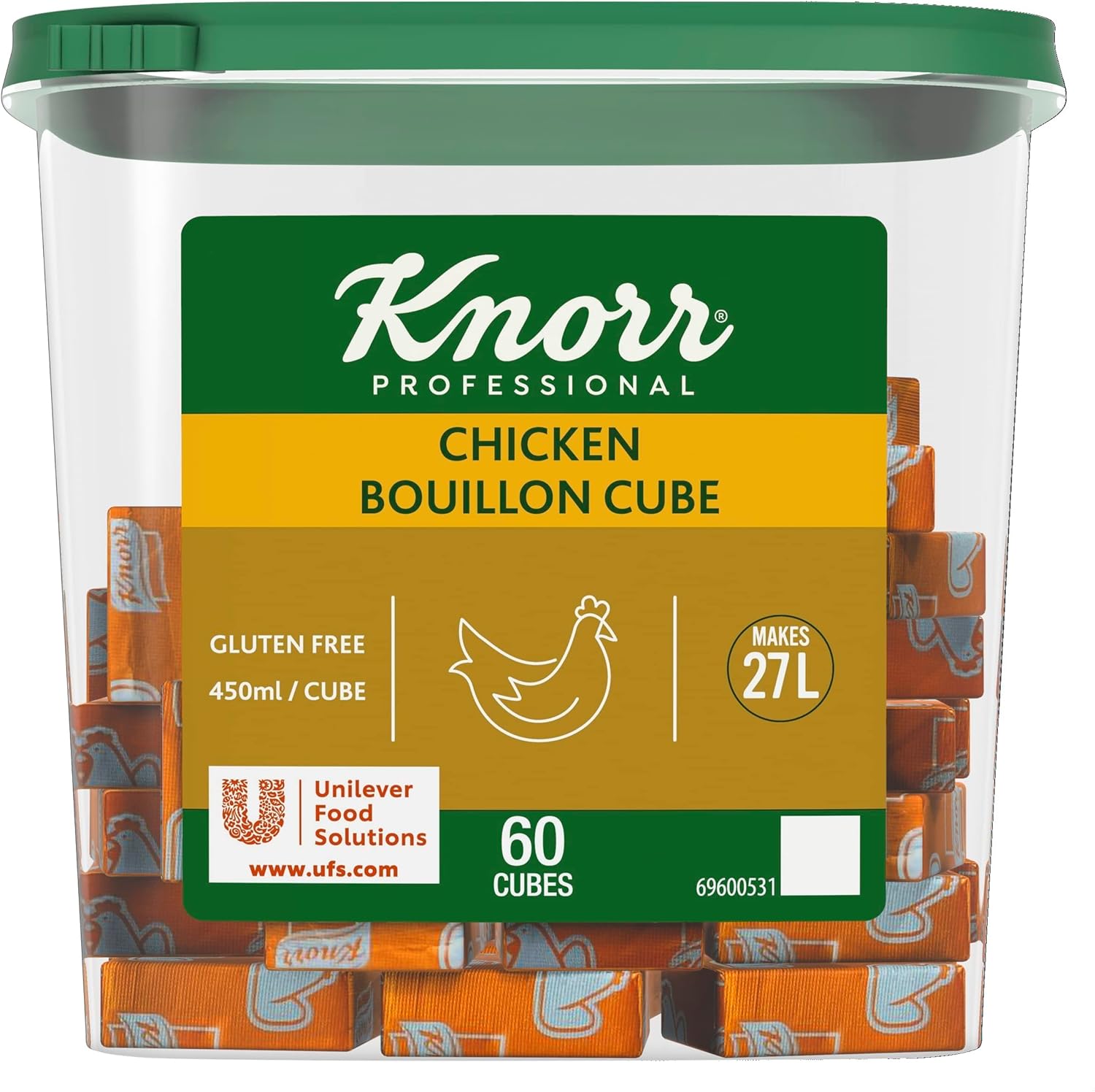 Knorr Chicken Bouillon Cubes, 60 Cubes x 450 ml Amazon.co.uk Grocery