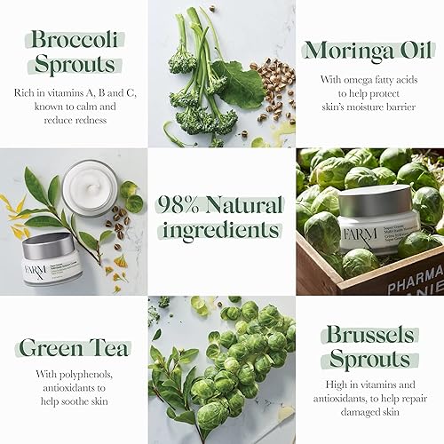 Miniatura 3 de Farm Rx Super Greens - Crema hidratante multivitamínica (vitamina A, B, C y E), crema facial diaria vegana para revitalizar y nutrir tu piel (3.0 fl