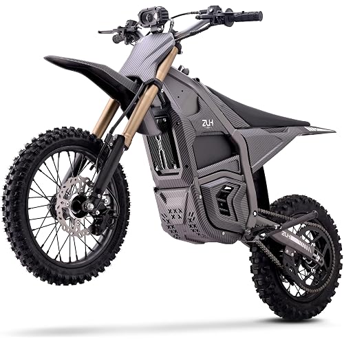ZUH Z01 Electric Dirt Bike Motorcycle for Teens & Adults | 48V 2600W Brushless Motor, 23.4Ah Lithium Battery, Max Speed 40MPH,Full Hydraulic Brakes Suspensions, 14/12 Inch Tires