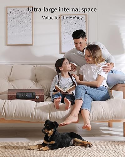 Miniatura 21 de BILLCONCH - Caja fuerte de seguridad biométrica para armas,3 formas de desbloquear, huellas dactilares, seguros con llave digital PIN, con voz