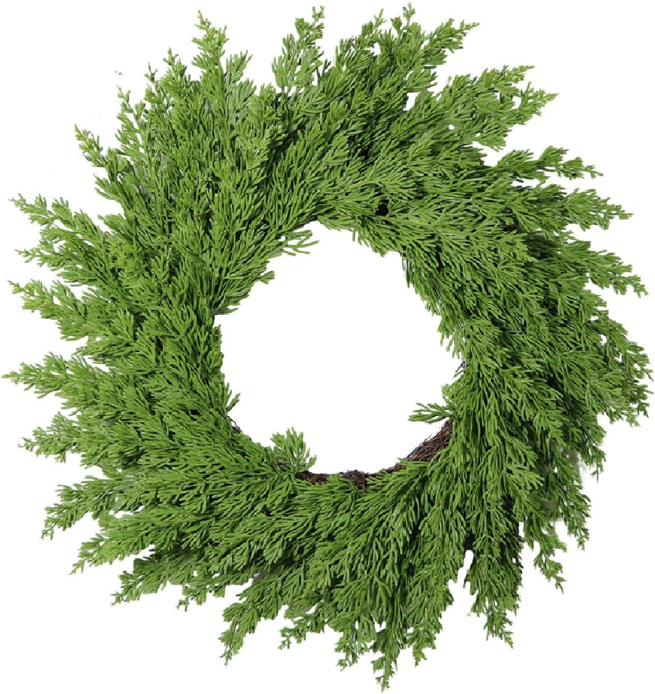 Christmas Cedar Wreaths,Christmas Wreath for Front Door, Artificial Green Wreath Greenery Realistic Wreath Holiday Decoration for Holiday Thanksgiving Fall Winter Decor
