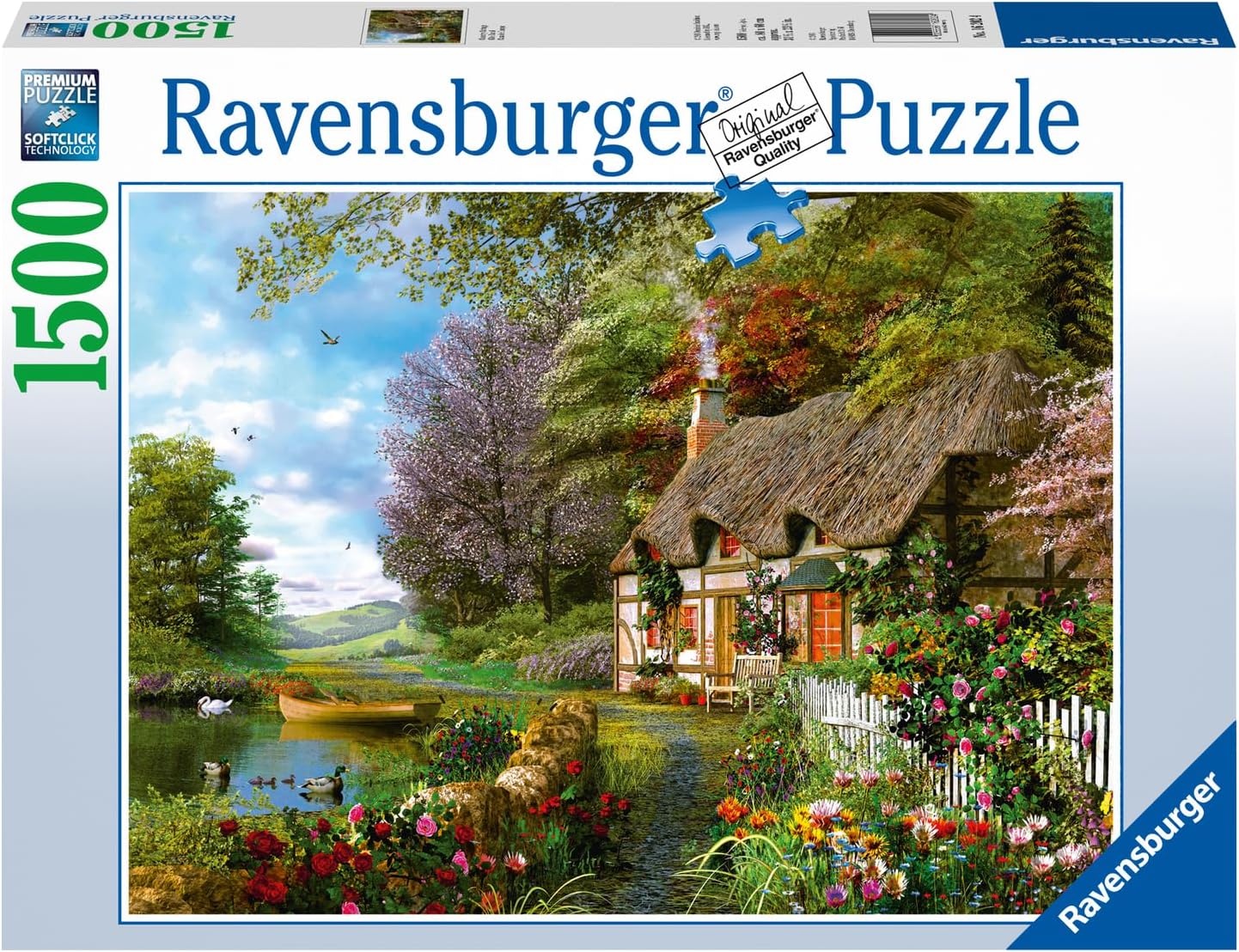 Ravensburger 1500-Piece Country Cottage Jigsaw Puzzle | Premium Quality | Anti-Glare Surface | Precision Fit | Great Gift for Puzzle Enthusiasts