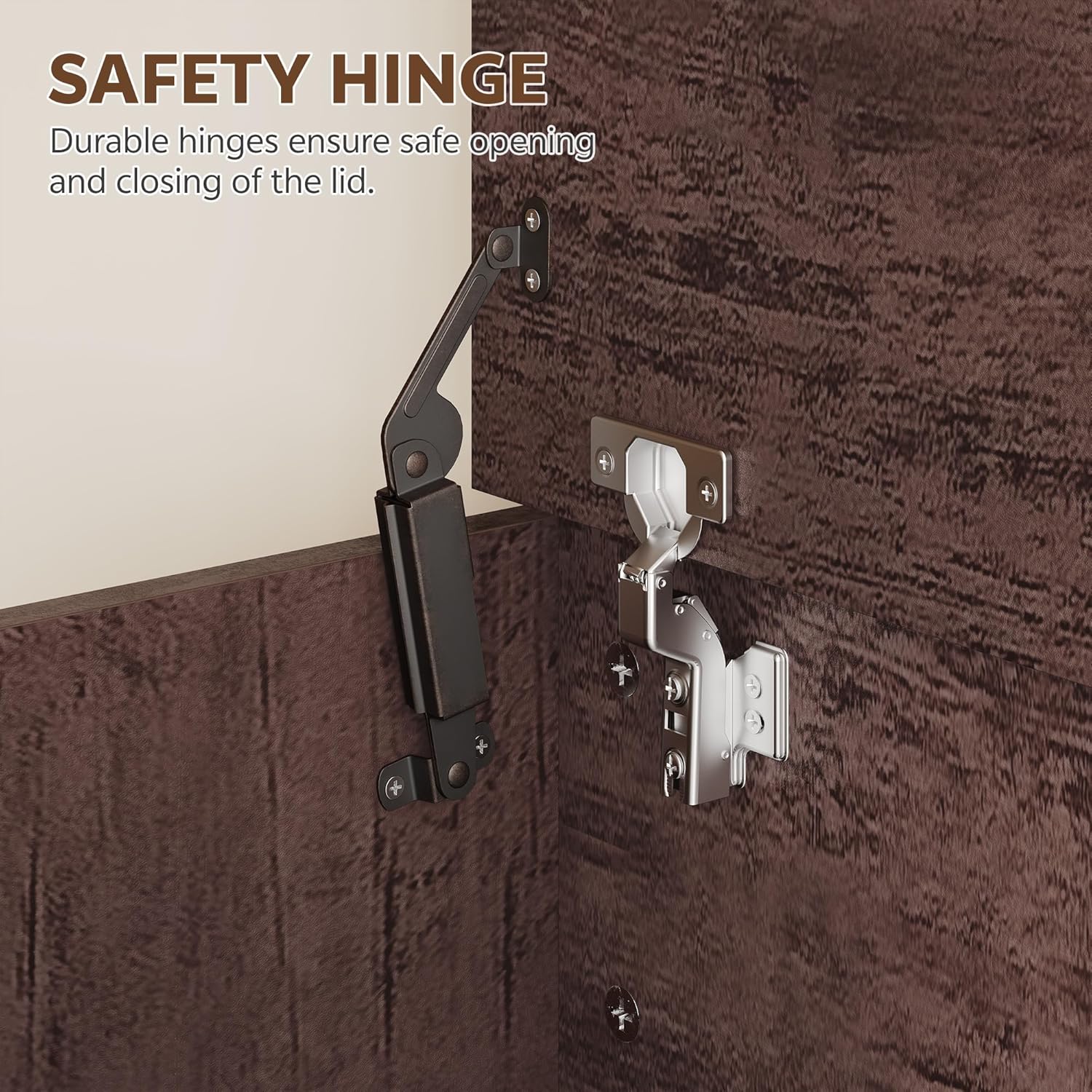 Storage Chest, 47.2" Storage Bench with 3 Safety Hinges, Entryway Bench with Lift Top, Farmhouse Style, Wooden Chest Organizer for Entryway Living Room Hallway, Espresso