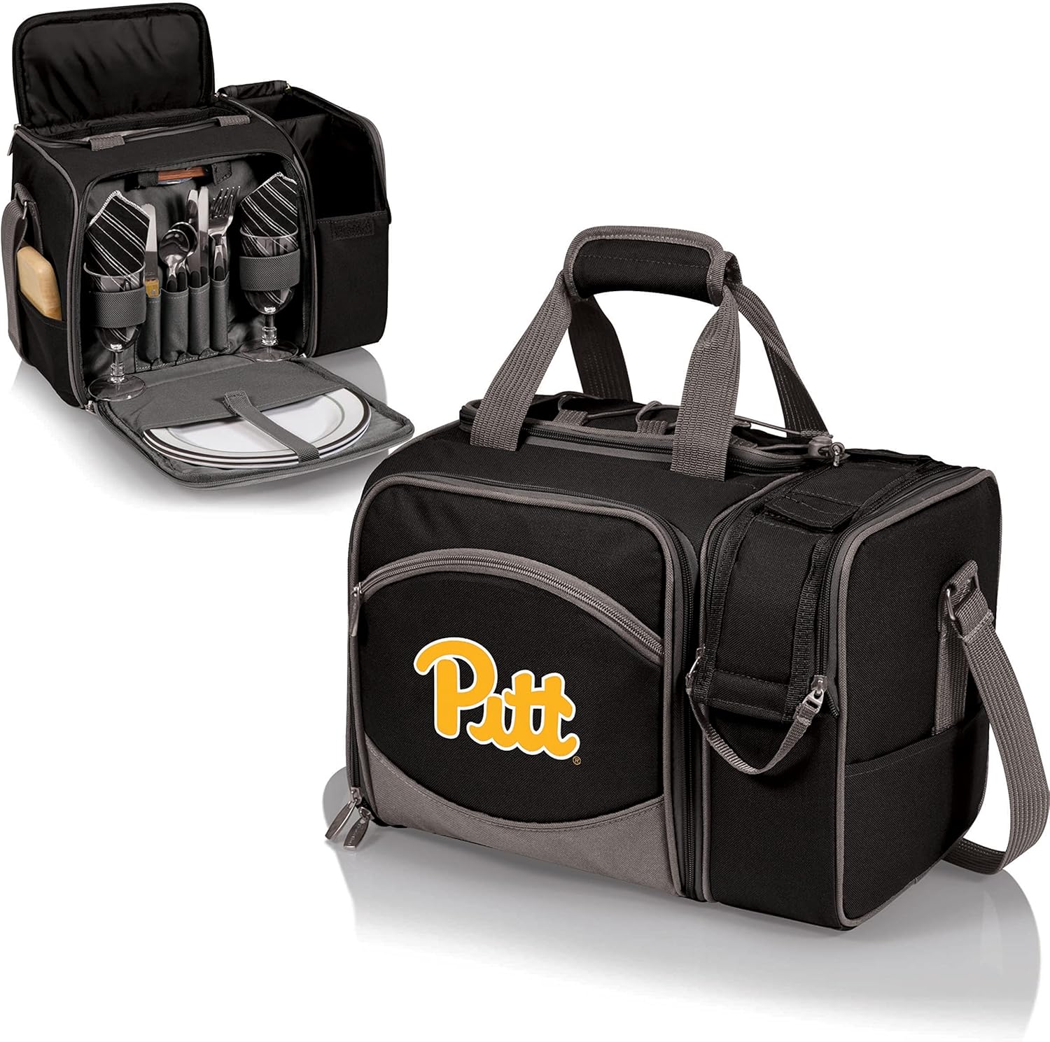 Picnic TIME NCAA Malibu Cooler Picnic Basket - Insulated Cooler Tote with Picnic Set