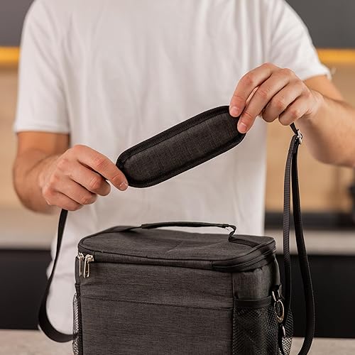 Miniatura 6 de (No fabricada en China) Bolsa de almuerzo aislada, reutilizable y de lados suaves para oficina, playa, picnic y piscina, bolsa enfriadora a prueba