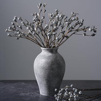 HyeFlora Silver Seeded Dried Eucalyptus Branches - 12-16 Stems 2 Bundles Natural Undyed Pods for Boho Home Decor, Wedding Floral & Wreath DIY Crafts Dried Flowers