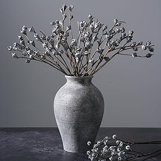 HyeFlora Silver Seeded Dried Eucalyptus Branches - 12-16 Stems (2 Bundles) Natural Undyed Pods for Boho Home Decor, Wedding Floral & Wreath DIY Crafts (Dried Flowers)