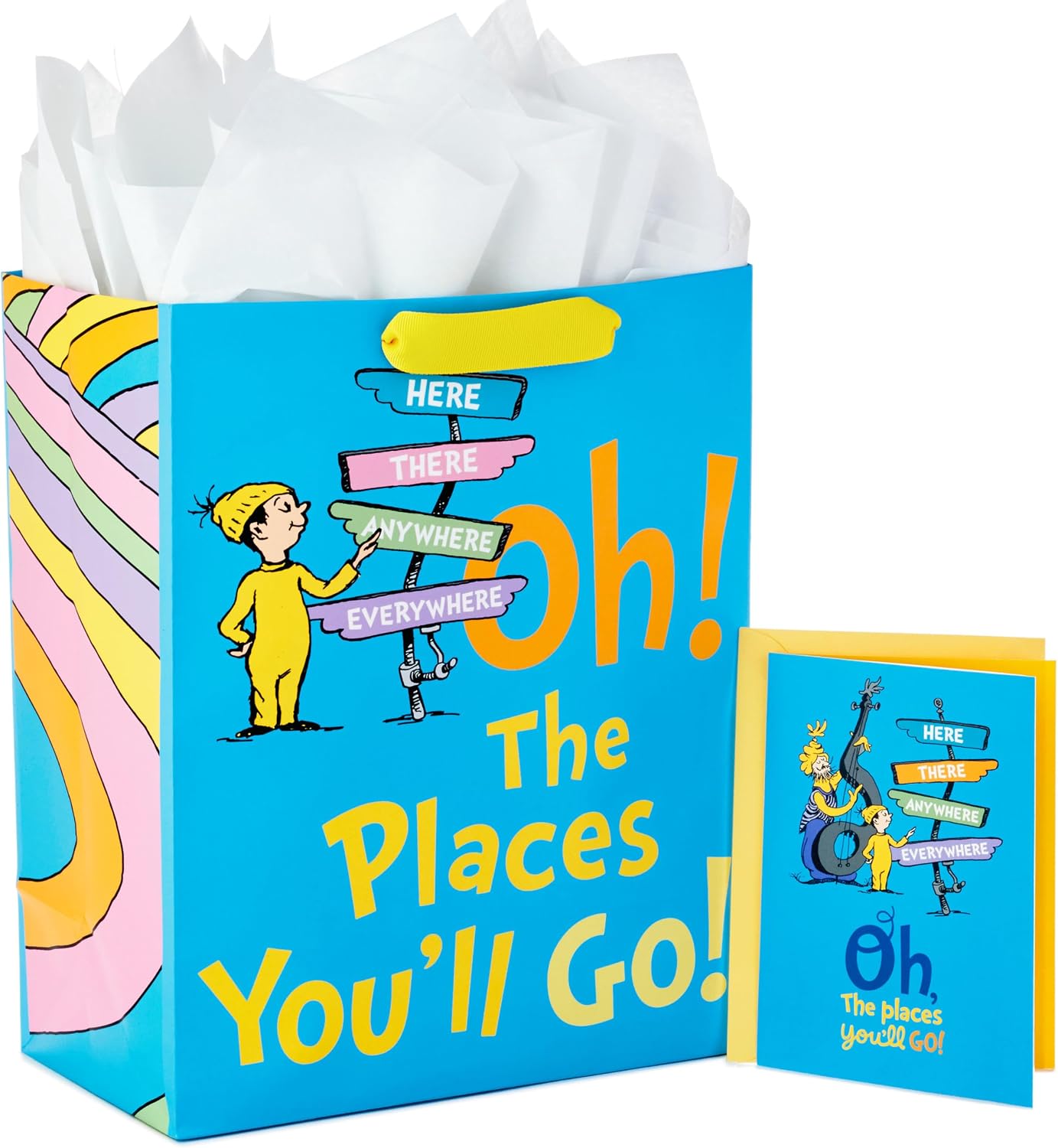 Hallmark Large Graduation Gift Bag with Card (Oh, the Places You'll Go!)