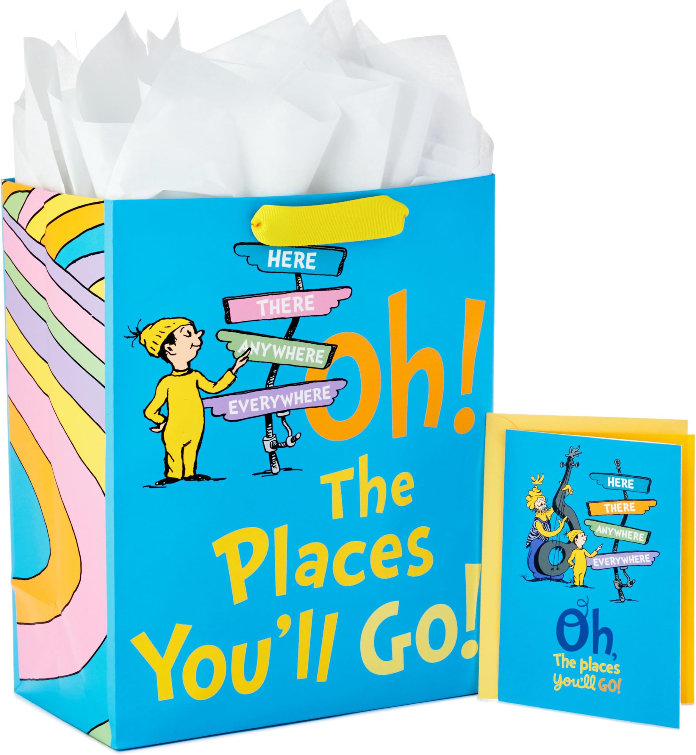 Hallmark Large Graduation Gift Bag with Card (Oh, the Places You'll Go!)