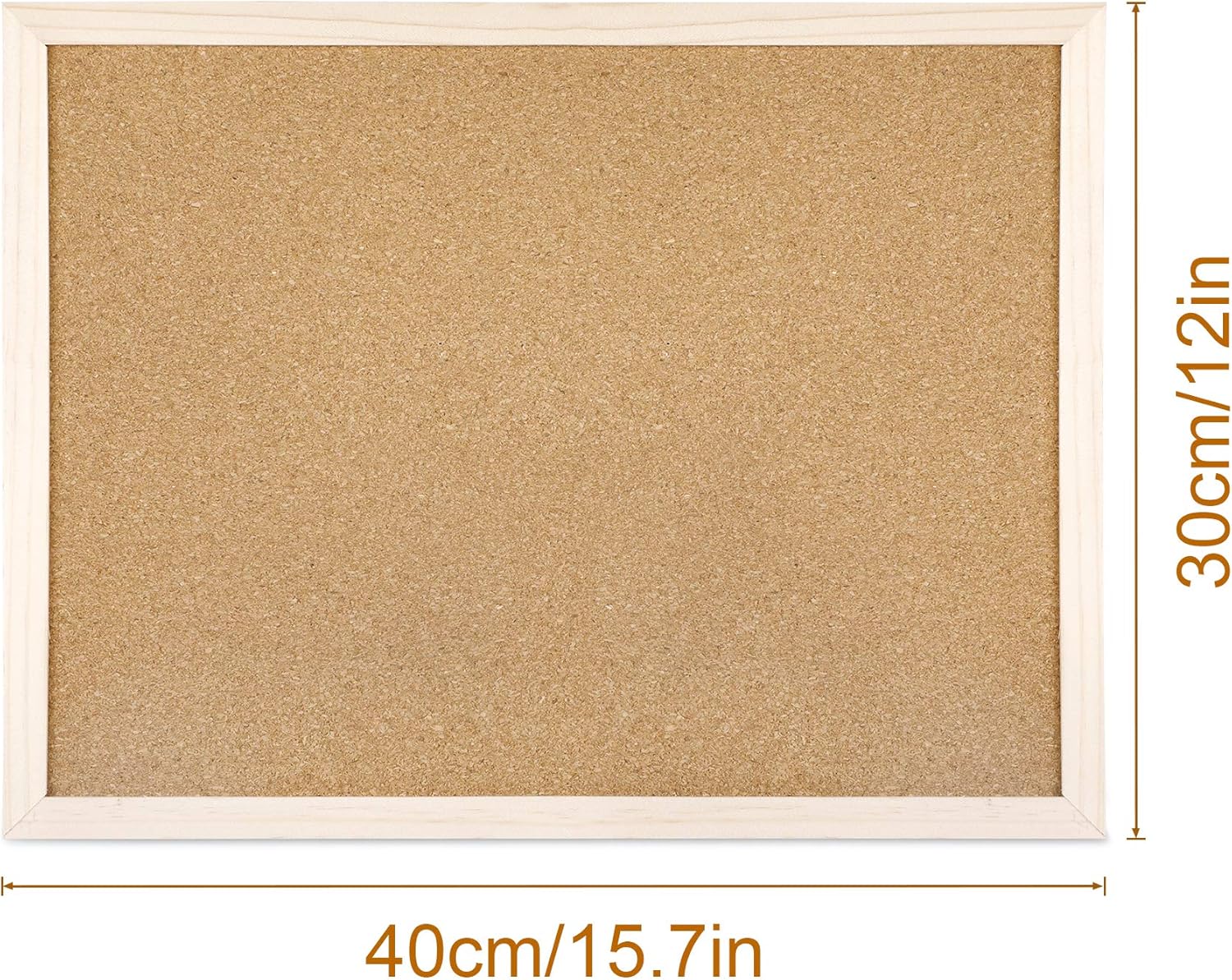 Cork Board Bulletin Board 15.7 x 12 Inches with Rectangle White Frame Hanging Pin for Office Home Message Board or Vision Board Decoration : Office Products