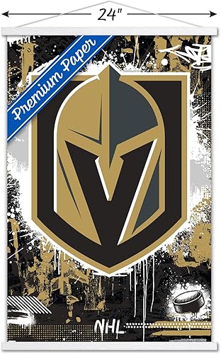 Miniatura 10 de Trends International NHL Vegas Golden Knights - Póster de pared con logotipo Maximalist 23, 22.37 x 34.00 pulgadas, paquete de impresión premium y