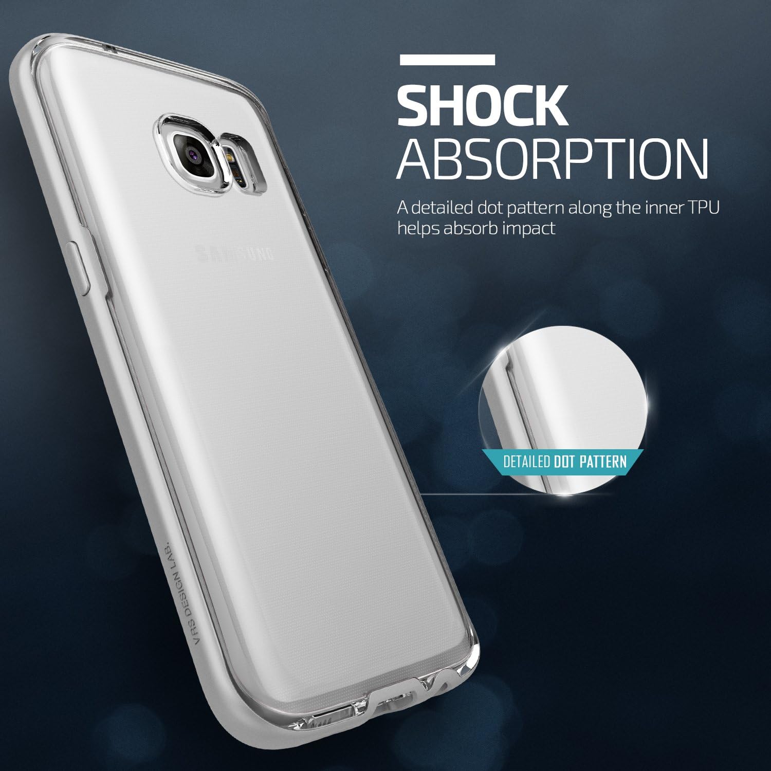 Galaxy S7 Case, VRS Design [Crystal Bumper][Satin Silver] - [Clear Cover][Military Grade Protection] For Samsung S7