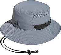 Adidas Victory Men's Bucket Hat - Breathable Perforated Sun Cap with Adjustable Drawstring for Outdoor Comfort