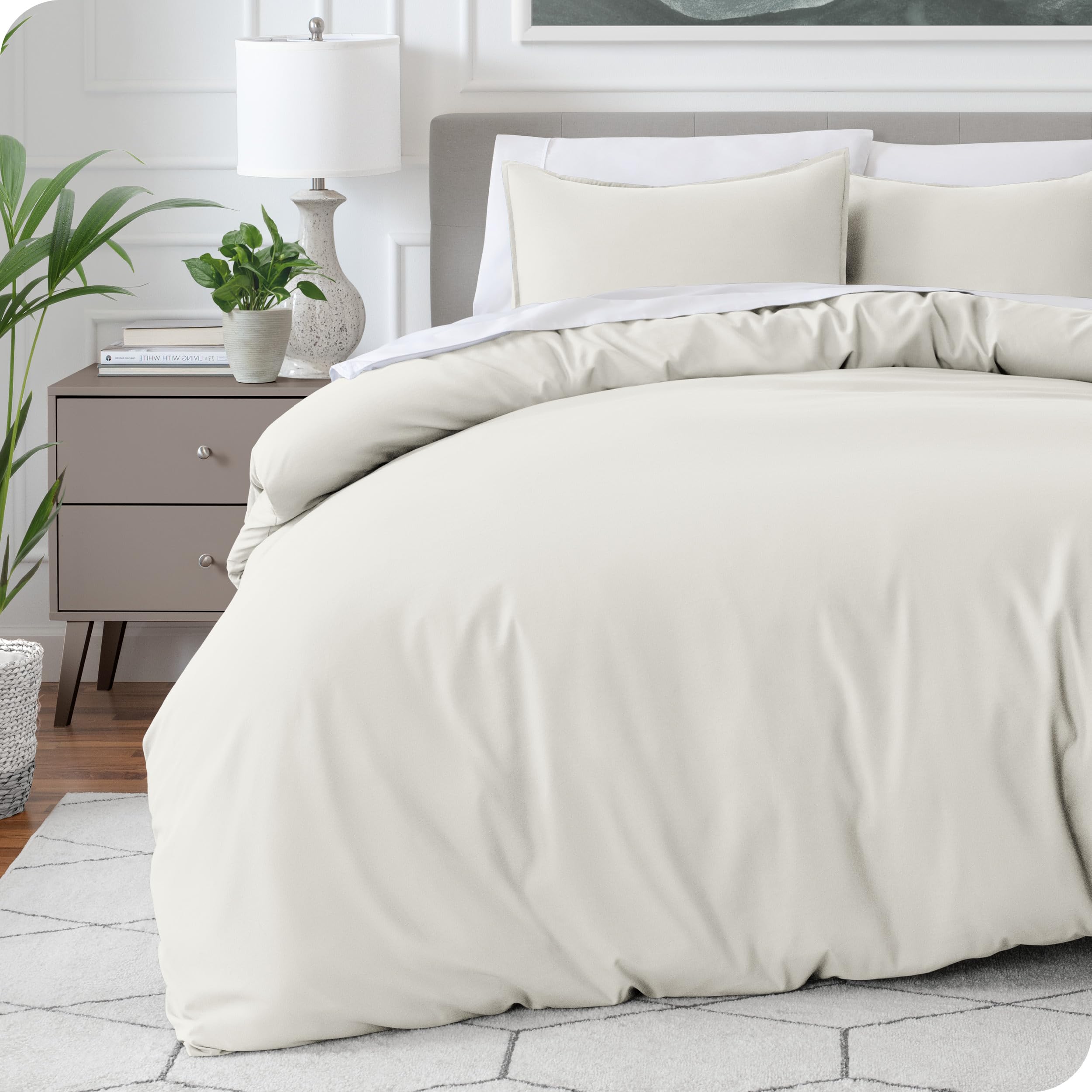 Bare Home Duvet Cover Set Double Size, Premium 1800 Ultra-Soft Duvet Cover Set, Lightweight, Cooling Duvet Cover