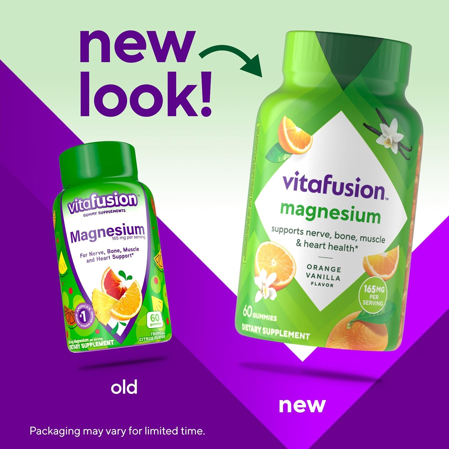 vitafusion Magnesium Gummy Supplement, Bring calm to your vitamin routine, Tropical Citrus Flavor, 60 Gummies - Image 2