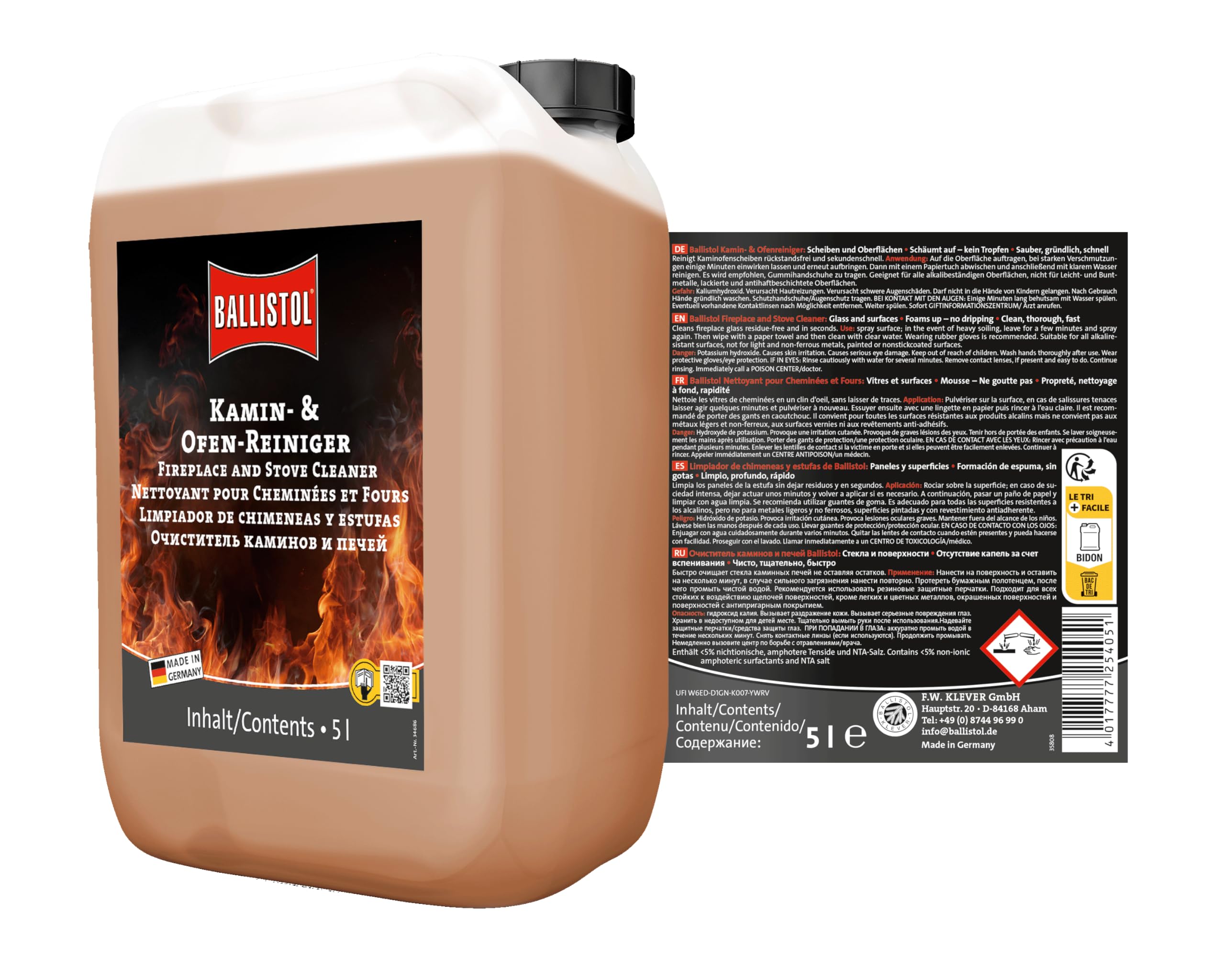 Ballistol Kanister Kamofix - Cuidado Personal para Acampada, Talla 5 litros