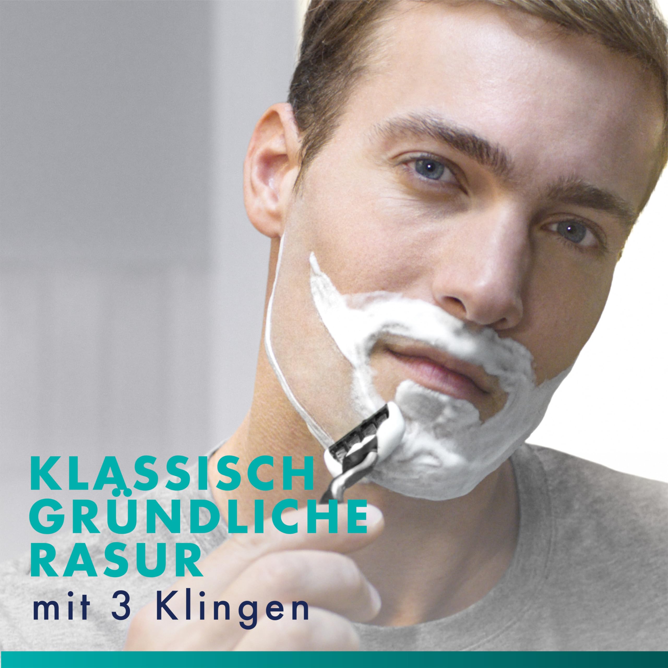 Gillette Mach 3 Klingen Herren, 28 Original Rasierklingen, Blau - Ersatzklingen Männer für Nassrasierer mit Gleitstreifen für Ein Sanftes Gleiten Und Klingenbeschichtung