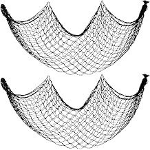 Dekoratives Fischernetz 2 St ck 15 x 3 m gro es schwarzes Fischnetz Dekoration f r Wand Foto-Display nautische Meerjungfrau Pirat Ozean Strand Hawaii unter dem Meer