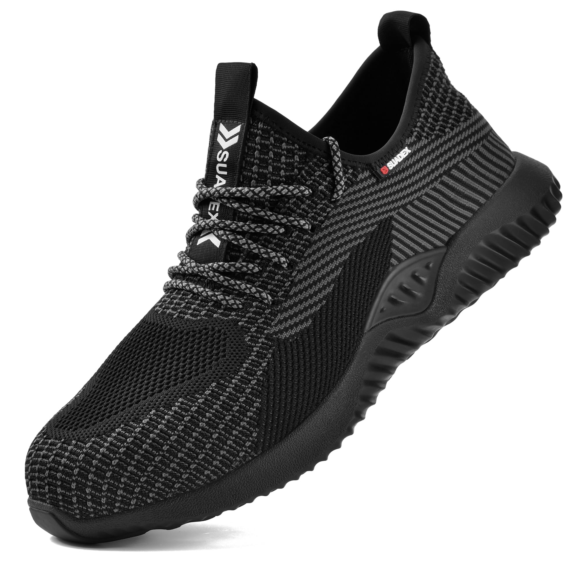 SUADEX Steel Toe Shoes for Men Indestructible Slip Resistant Work Shoes for Women Composite Toe Safety Shoe