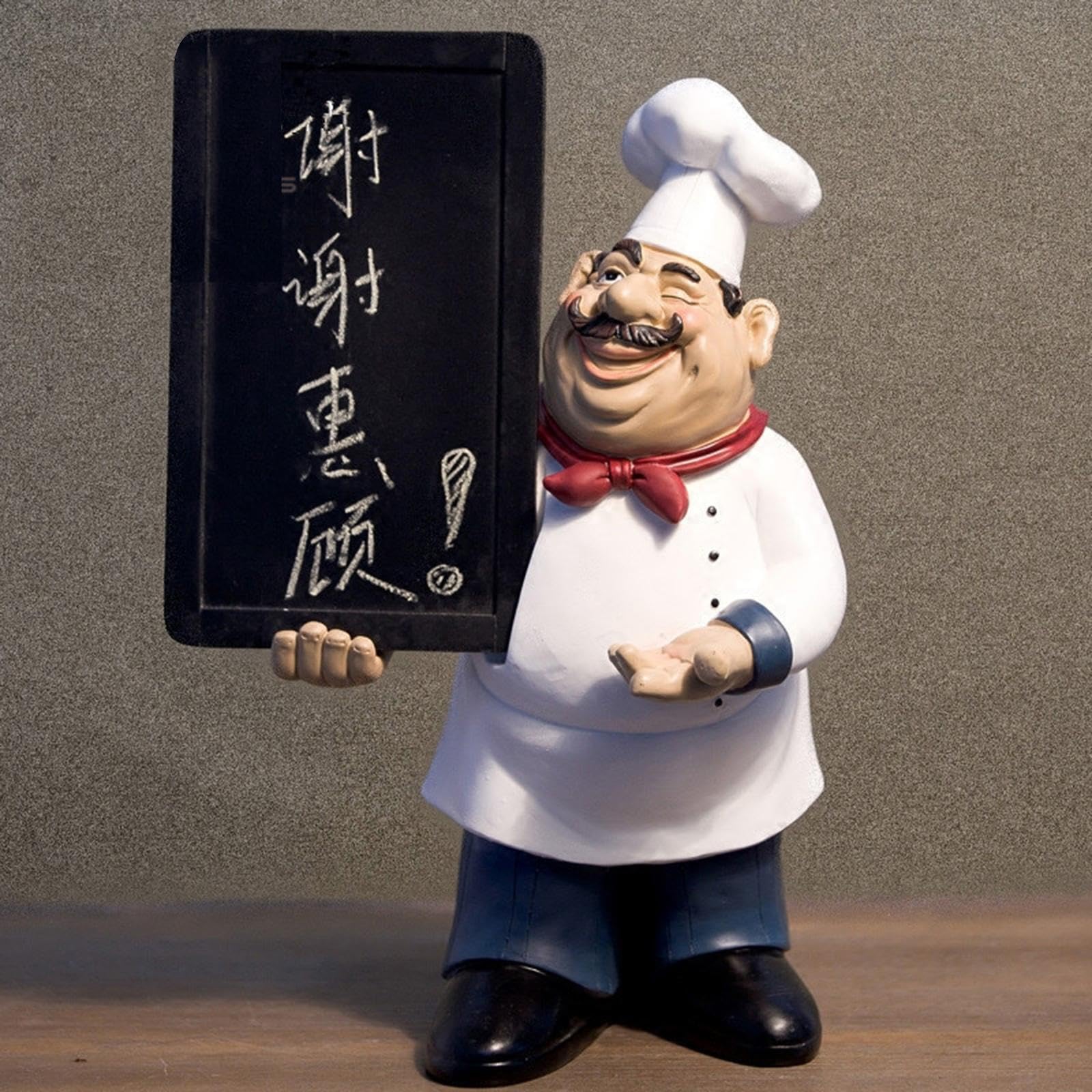 IOIUSKKU Bella statua realistica dei cartoni animati, decorazione da cucina in resina, scultura, figurina di benvenuto, decorazione per qualsiasi stanza, statuetta Per nordica,