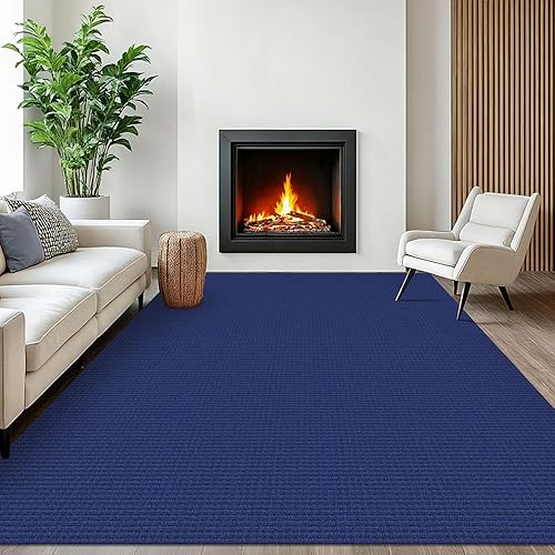 Vista 139 de EARTHALL - Tapete tejido lavable con parte trasera de goma, tapete trenzado de algodón antideslizante para interiores para entrada, pasillo, cocina