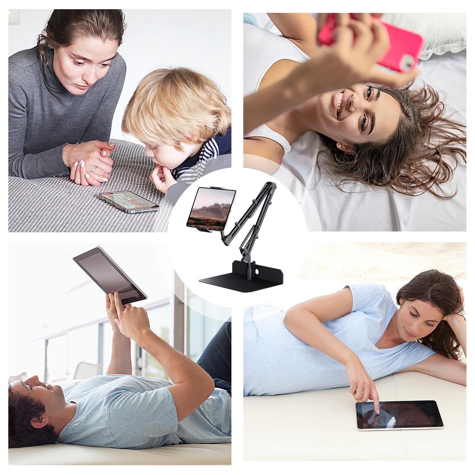 Supporto per cellulare regolabile, girevole a 360 gradi | supporto flessibile da scrivania per tavolo da , visione video a mani libere, compatibile con smartphone e tablet, design por