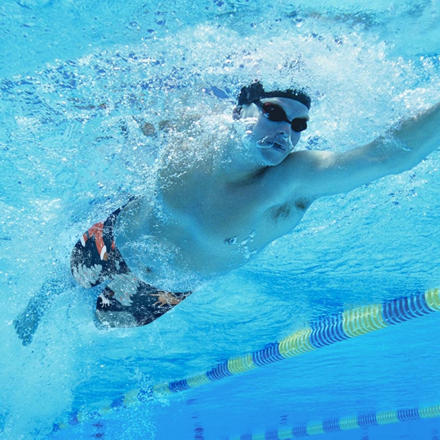 Christmas Elements Jammer Swimsuit Mens Swim Jammers Endurance Long Racing Training Swimsuit