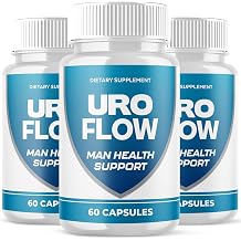 3 Pack URO Flow Capsules, UroFlow Pills for Men with All Natural Ingredients, Advanced Formula Men's Health and Wellness Pill, Maximum Strength Multivitamin Formula Supplement 180 Capsules